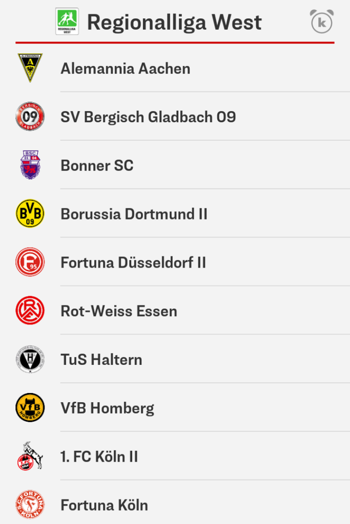 Regionalliga West レギオナルリーガ 4部 西地区 19 シーズン ドイツでの生活やサッカーなどのブログ